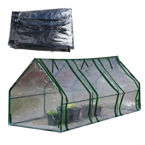Clear PVC Greenhouse Cover For Raised Garden Bed Portable Heavy Duty Plant Protection Tent With Heat Retention Weatherproof Transparent Film For Vegetables And Flowers (Bracket Not Included)