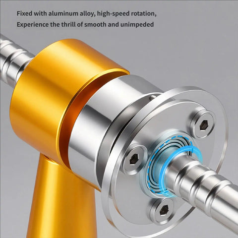 Close-up of Lightweight Drill Powered PVC Pipe Cutter Attachment, aluminum alloy, showing connector for smooth cuts.