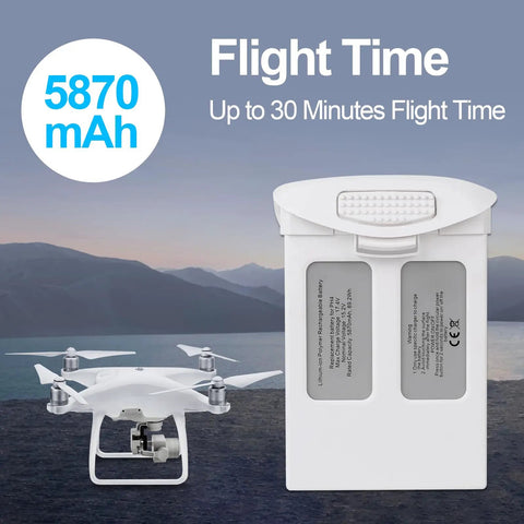 Two Pack 5870mAh 15.2V Smart Flight Battery Kit With Charger For DJI 4 Pro V2.0 Advanced RTK Drones and drone landscape view