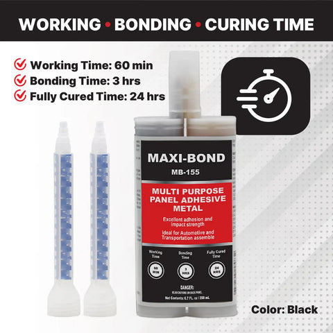 All Purpose Panel Adhesive For Metal And Fiberglass Two Part Epoxy Non Sagging High Strength Bond For Automotive Panels