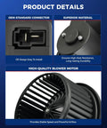 Close-up of Slick Direct Fit HVAC Blower Motor for Kia Soul Kona Venue Seltos Palisade, showing OEM connector and durable construction.