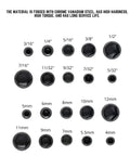 Impact Drill Nut Driver Set 20 Piece One Quarter Inch Hex Nut Driver Bits Metric And Standard Sizes Four To Twelve Millimeters And Five Thirty Second Inch To Half Inch CR V Steel Nutsetter Driver Bits with size chart