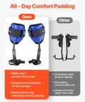 Height Adjustable Tree Climbing Spikes Set With Straps And Waist Harness Heavy Duty Steel Climb Spurs comparison with padding differences
