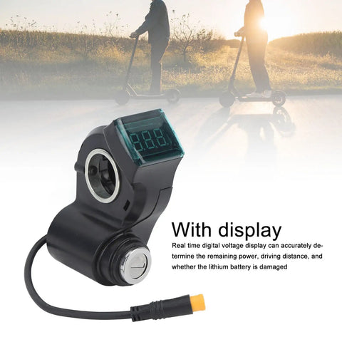 10 Inch Electric Scooter Handlebar Switch Lock With ABS Construction Digital Battery Power Display Replacement With Keys Built To Last For Daily Rides No Fuss Security