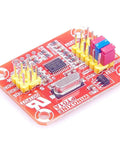 Close-up of Multifunction Signal Converter Module PT01A Servo Signal To Analog Voltage And PWM Converter for testing and calibration