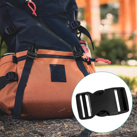 10 Pack 1 Inch Plastic Buckles For Straps With 20 Tri Glide Slide Clips Quick Side Release Fits 1 Inch Nylon Webbing Canvas Straps Black Durable And Built To Last With Easy To Install Design For Belts Bags Backpacks And More