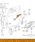 Toyota Door Hinge Assembly Drop In Replacement For Front Or Rear Door Fits Directly OEM Replacement Heavy Duty Steel Hardware Built For Everyday Ride Easy Open Close Reliable Pivot Point For Quick Install diagram highlighted