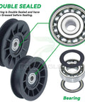 2 Pack Heavy Duty Idler Pulleys And Belt Replacement Kit 532194326 532194327 532130969 with double-sealed bearing