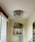 No Sweat Glue Up Foam Ceiling Tiles EZ Install Hides Popcorn Texture Fast Lightweight Styrofoam in a bright room.