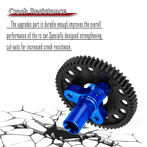 Metal Spur Gear Slipper Clutch 57T 32P With 15T 16T 17T Pinions Upgrade Kit showcasing crash resistance.