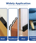 Zero Thump Guarantee This 24 Pcs Eva Foam Headboard Stoppers Kit Packs Heavy Duty Wall Shielding For Bed Frames And Couches Thick Anti Vibration Furniture Pads Keep Things Smooth As Butter In Black White in use on desk, headboard, door, and furniture legs.