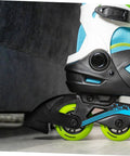 Replacement Inline Skate Brake Kit Universal Toe Stopper for Smooth Braking attached to skate, side view, close-up