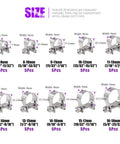 Hose clamp kit: 50 pieces of 304 stainless steel mini fuel-injection line clamps in 10 sizes for automotive use