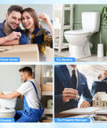 2 Inch Toilet Flapper Replacement Fits Most 2 Inch Flush Valve Toilets From American Standard Kohler Fluidmaster Toto Gerber Leak Proof Rubber Seal With Stainless Chain Blue 1 Pack Easy Install Water Saving shown in four use cases