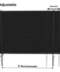 6x24 Privacy Fence Kit Freestanding Mesh Screen With Iron Poles For Outdoor Patio And Backyard Privacy, Adjustable View