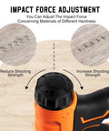 Cordless 18 Gauge Brad Nailer And Staple Gun Kit For Woodworking And DIY Projects impact force adjustment feature