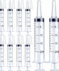 20ml Plastic Syringe Set With Cap For Liquids And Oral Use Ideal For Home Lab Measuring And Easy Dispensing Bulk Big 10 Pack For Scientific Labs Schools And DIY Projects, clear capped syringes