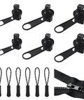 Zipper Repair Kit 12 Pieces Universal Slider Set For Quick Fixes And Smooth Opens Double Sided Zipper Sliders Replacement