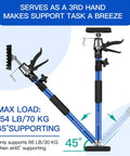 4 Pack Steel Telescopic Support Poles With Quick Adjustable Third Hand System displayed with max load text