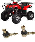 M10 Pair Ball Joint And Tie Rod End Replacement Kit For Atv Utv Off Road Suspension with ATV, showing durable steering components.