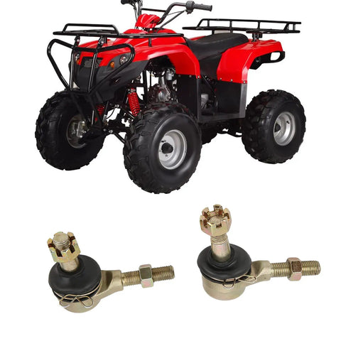 M10 Pair Ball Joint And Tie Rod End Replacement Kit For Atv Utv Off Road Suspension with ATV, showing durable steering components.