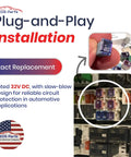 Heavy Duty Micro Cartridge Auto Fuse Kit Boss Grade Mcase Fuses For American Trucks And Cars Zero Drama Plug And Play Knockout Fast Swap Assortment For Daily Drivers showing installation with fuses arranged.