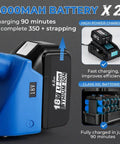 18V Li-Ion battery for Handy Workhorse Semi Automatic Electric Strapping Machine, charging quickly for enhanced efficiency.