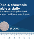 Chewable Multivitamin For Duodenal Switch Patients With High ADEK, Iron And Calcium, Mixed Berry Flavor, Easy To Chew Tablets, Yummy Taste For Daily Use, One Month Supply, Non GMO, 2 cm tablet