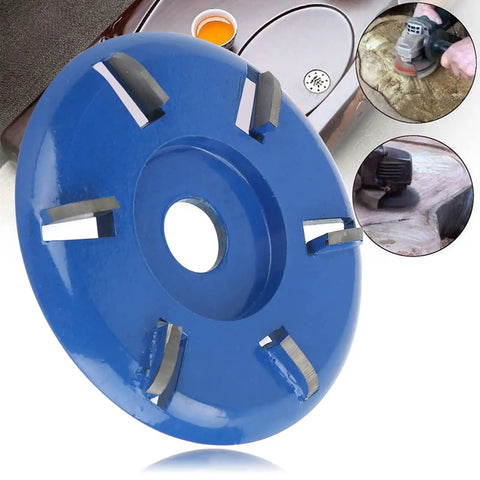 Angle Grinder Wood Carving Disc With Arc Teeth Six Teeth Turbo Carving Blade For Woodworking Shaping And Grinding 90mm Diameter 16mm Bore Pro Grade DIY Ready Tool shown with multiple views in use