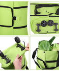 2 In 1 Foldable Shopping Cart With Wheels And Waterproof Tote showing collapsible design, durable frame, and grocery storage.