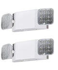 Emergency Lights With Battery Backup 2 Pack, Commercial LED Light Heads, Durable ABS, Adjustable for Exits, UL Certified