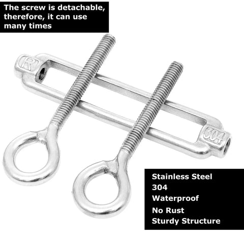 M6 Eye And Eye Turnbuckle Built Tough Adjustable Cable Tensioner Hella Durable Rigging End Fitting Secure Lock Steel Hardware For Marine Automotive Projects Ready To Roll, stainless steel construction.