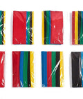 Large Size Heat Shrink Tubing Kit With 145 Pcs And 71 Ft Total Length 5 Colors And 8 Sizes organized in plastic packs.