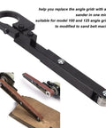 Badass Heavy Duty Belt Sander Attachment For 100 And 125 Mm Angle Grinders Quick Swap steel tool for conversion and sanding wood.
