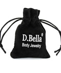 Black velvet jewelry pouch for Rose Gold 20G Nose Rings For Women And Men Stainless Steel Nose Ring Hoops Studs Flower Heart Diamond L Shaped Nose Studs Nostril Piercing Jewelry Style V.