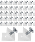 120 Pcs Drawer Bottom Support Brackets With Screws Plastic Drawer Wedges And Corner Brackets Repair Kit For Sagging Drawers