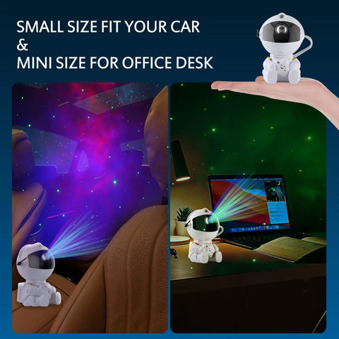 Mini Galaxy Projector Night Light With Remote Control for Kids Bedroom Ceiling Decor Nebula Aurora Starry Sky Projector, Cute Astronaut Version