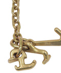 Close-up of Beefy 5/16 Inch Grade 70 V Chain Bridle With RTJ Cluster Hooks And Grab Hooks, for towing and recovery
