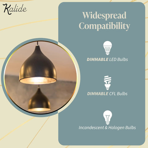 Kalide Dimmer Paddle Light Switch For LED And CFL, 300W Dimmable, single pole compatibility with LED and CFL bulbs