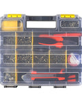 Double Sided Tool Box Organizer For Hardware Storage, 34 Compartments With 24 Removable Dividers, Portable Small Parts Case