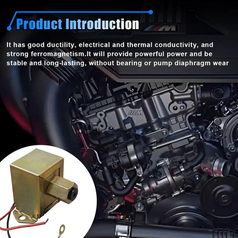 Universal 12V Electric Fuel Pump With Installation Kit For Gasoline Or Diesel Engines Self Priming In Line Or In Tank