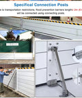 Heavy Duty Aluminum Flood Barriers For Front Doors And Driveways Tough As Nails Reusable Outdoor Weather Shield with connection posts