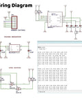 Wiring diagram of Dope 8x8 Infrared Thermal Imaging Camera Sensor Module For Raspberry Pi And Arduino, I2C 3-5V, AMG8833 grid.
