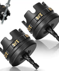 Two Pack Nut Zipper Drill Attachment For Quick Nut Removal shown with threaded rod, heavy-duty steel, sizes from 1/4 to 1/2 inch.