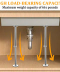 Stainless Steel Adjustable Undermount Sink Brackets Kit With Waterproof Gloves For Kitchen And Bathroom Heavy Duty Support System