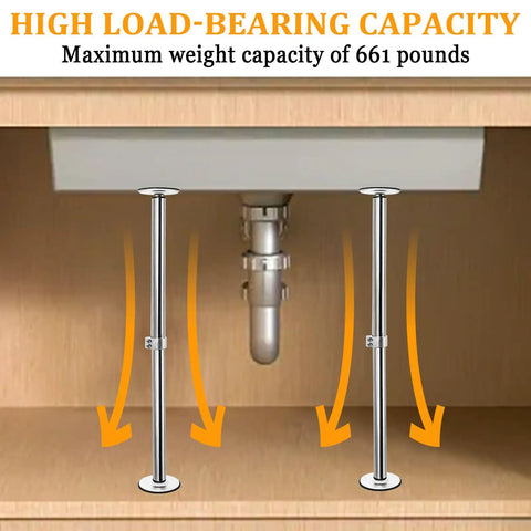 Stainless Steel Adjustable Undermount Sink Brackets Kit With Waterproof Gloves For Kitchen And Bathroom Heavy Duty Support System