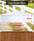 24 Pack Pyramid White PVC Vinyl Post Top Caps For Vinyl Fence Posts 5x5 Inch Weatherproof Deck And Fence Post Covers size diagram