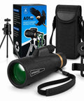 Lightweight 12x60 Monocular for Outdoor Hiking and Travel, Delivers Clear Long Distance Viewing in a Compact Pack, A Go To Outdoor Essential Gift for Men Dad Husband Teens Who Love Camping, Bird Watching, Sightseeing, Travel, and Concerts, with tripod, phone adapter, and case