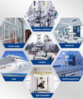 Collage showing various uses of aluminum tubes including hardware machinery, house, electronics, boats, industry, and medical equipment.