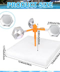 Floating Reflective Windmill Bird Deterrent For Pools And Backyards No Drama Quick And Humane Visual Solution That Spins To Deter Ducks, Birds, And Crows, product size with dimensions shown